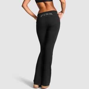 PINK Victoria's Secret Women's Black Flare Pants
